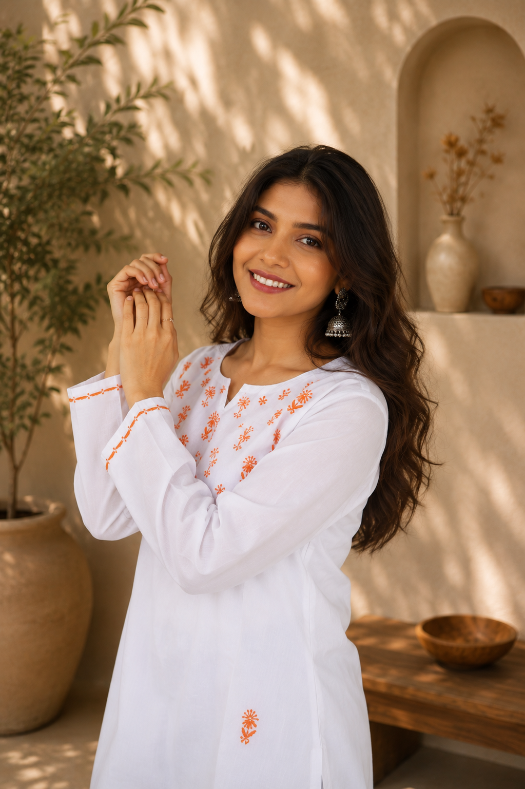 White Chikankari Kurta