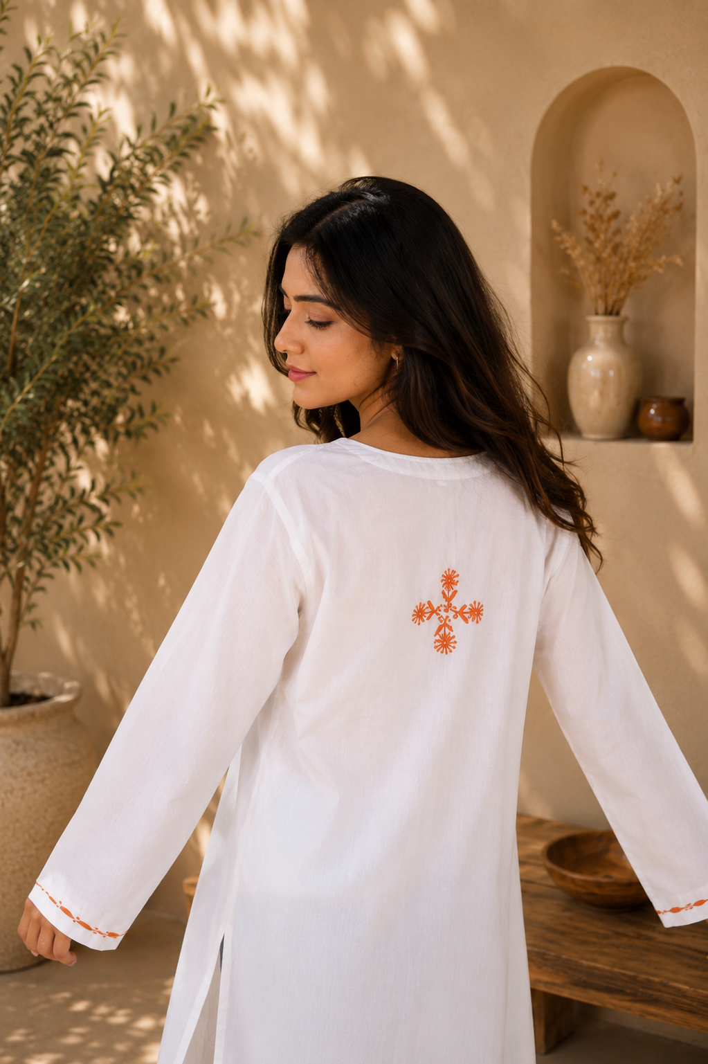 White Chikankari Kurta
